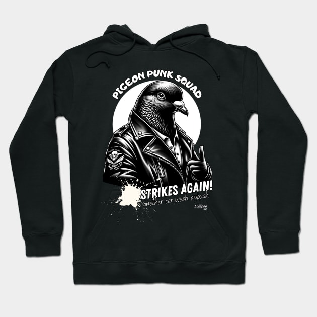 Pigeon Punk Squad The Poopy Painter Pigeon Hoodie TeePublic